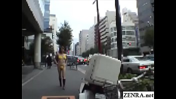 Preview 4 of R Mdma - JAV public nudity thong bikini walking in Tokyo Subtitled