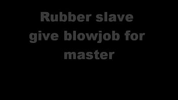Preview 1 of Belakmal Dotar And Dad - Rubber slave give blow job for master
