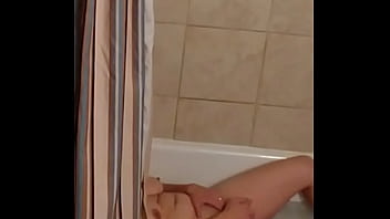 Preview 4 of Outerdoor Sex - Spying on MILF enjoying a dildo in the bath.