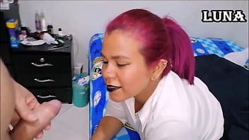 Preview 1 of Femboy Top - Colegiala Venezolana Chupando Verga Y Culeando Le Encanta Recibir La Leche En El Culo