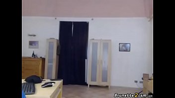 Preview 1 of Mam Help Son Anal - Brunette rides a dildo with ass