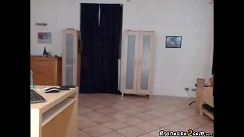 Preview 4 of Mam Help Son Anal - Brunette rides a dildo with ass
