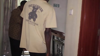 Preview 1 of Below 18 Xxx - Naija bad girl fucking 2 big dicks outside
