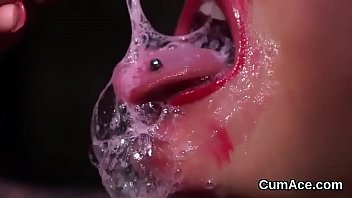 Preview 1 of Dubyi Katar Xxx - Kinky bombshell gets sperm load on her face eating all the sperm