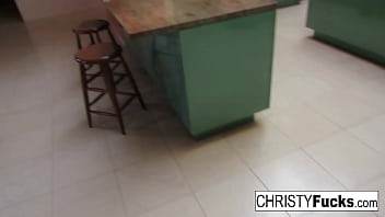 Preview 4 of Porno Father And Kis - Hot Christy Mack plays with her amazing tits and wet pussy on the kitchen counter