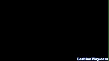 Preview 1 of At A Train - Glam lesbians pussylicking after shower