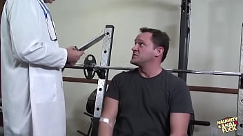 Preview 1 of Cougar Seduced Breakfast - Sexy blonde nurse with glasses gives all holes to a doctor after nursing a patient