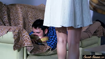 Preview 2 of Asian Street Meat Anal Hd - Busty teen spoon fucked by her stepbro