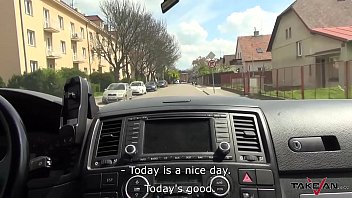 Preview 1 of Fucking Hard Seal Break - Horny van crew convince local babe to drive with them &amp_ fuck
