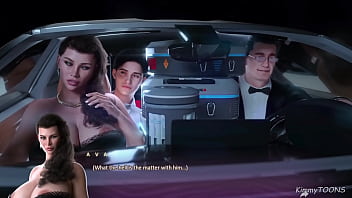 Preview 2 of Hindi School Girl Bf Hd Video - Apocalust -  Cheating Wife part 2 - Man Bundles his wifes Huge breasts beside her husband in his car