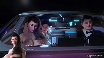 Preview 4 of Hindi School Girl Bf Hd Video - Apocalust -  Cheating Wife part 2 - Man Bundles his wifes Huge breasts beside her husband in his car