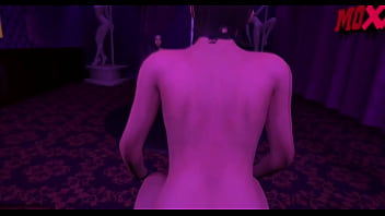 Preview 4 of Fake Six Dol - Mad Moxxi te pega flor de chupada y te recoge en el club Purple Dream.