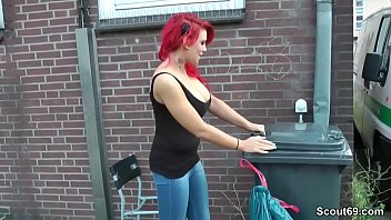 Preview 1 of Village Gang Bang - German Redhead Teen Lexy Seduce to Fuck Outdoor by Stranger