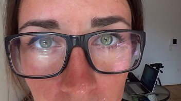 Preview 3 of Rape Hug Ass Mom - Camilla Moon - sperm Vira Gold on my face and glasses