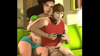 Preview 1 of Son Fuck Mom At Gym - One is animated the other is indian stripping.