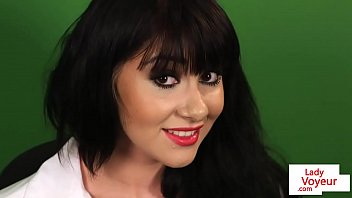 Preview 4 of Debbie Divine Sex - Stockinged british voyeur watching her sub