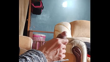 Preview 2 of Lexi Lore Amwf - MASTURBATING MY COCK IN THE LIVING ROOM.