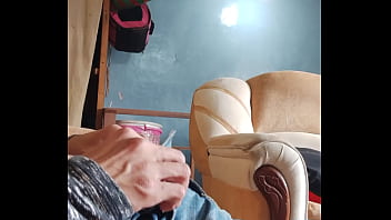 Preview 1 of Lexi Lore Amwf - MASTURBATING MY COCK IN THE LIVING ROOM.