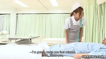 Preview 2 of Jordan Blue Milf Hunter - Raunchy nurse sucking off a patient and getting that dick hard