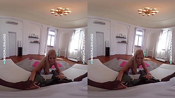 Preview 2 of Karisini Travestiye Siktiriyor - DDFNetwork VR - Fuck Your Yoga Student Candee licious in VR