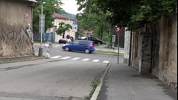 Preview 1 of Xxxsexysex - y. with a hot blonde girl having fun threesome public street sex