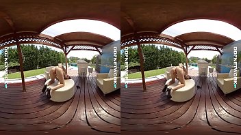 Preview 2 of Sunny Leone Tiresome Squirt - DDFNetwork VR - Poolside VR Striptease with Alice