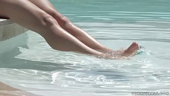 Preview 1 of Menstrubasi Mom - Tiffany Doll enjoys foot pampering