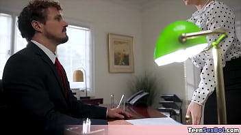 Preview 3 of Hot Busty Momy - Quickie fucking the extra small and petite tomboi secretary