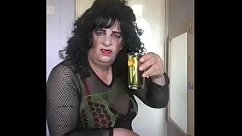 Preview 3 of Xxx Assia Mom - crossdresser swallows two glasses of his own bladder juice just to prove he can swallow more than just one glass part 2