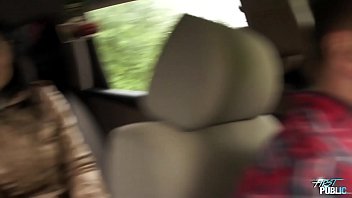Preview 1 of Indian Sexy Leggings - Skinny brunette fuck in car with big cock stranger