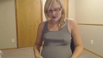 Preview 1 of Mom Physicist - Hot blond pregnant jerk off encouragement JOE