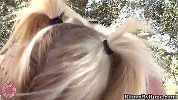 Preview 2 of Xxx S06e11 - Blown By Rone Samantha Rone Gives BJ Outside in the Woods!
