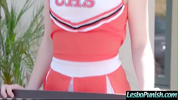 Preview 1 of Girl Tied Up Clothes Cut Off - Lovely Lesbo Girls (Sandy Fantasy &amp_ Jenna Reid) Play With Sex Toys In Punish Act Scene mov-30