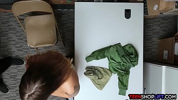 Preview 3 of Skandal Di Hotel Melayu - Juicy body teen shoplifter caught stealing a cucumber