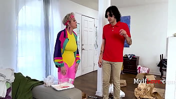 Preview 1 of Take Off Dress - Asian Yoga MILF Slips And Falls On The Clients Hardon - Nicole Doshi,  Dee Williams,  Elias Cash