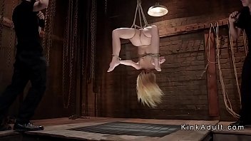 Preview 1 of Sex Tre 8 Tuoi - Slim blonde tied up in ropes fucked