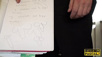 Preview 1 of Sauna Nunn Seduces - British squirting slut gaggs on maledom cock