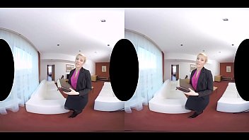 Preview 1 of X Man Face - Sandra a.k.a. Sweetcat makes a lovely VR business trip