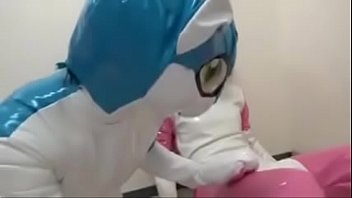 Preview 4 of Girl Drink 100 Men Pee And Cum - kigurumi kemon 2
