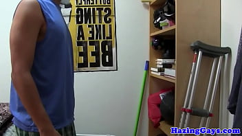 Preview 1 of Camila Gil Anal - Gay students kissing and fucking anally