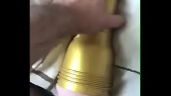 Preview 2 of Dehati School Girle Sex Father - Fleshlight fuck whilst on phone to GF