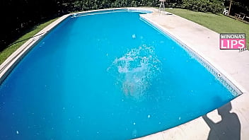 Preview 1 of Jav Teen Sex Dumb Anal Forced - Incredible Body Teen Sucking Cock By The Pool