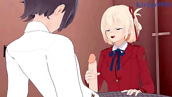 Preview 1 of Japan Xsixy Hd - Chisato Nishikigi and Takina Inoue intense sex. - Lycoris Recoil Hentai