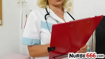 Preview 1 of Zowy Kush - Big boobs Euro nurse Kathy Sweet spreading twat