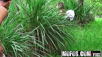 Preview 1 of 18yo Odrina Gets Saran Wrapped - Mofos - Pervs On Patrol - Melissa Moore - Tanning Teen Likes It Rough