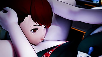 Preview 3 of Bratty Sis Halloween Pumpkin - Tae&#039_s sexy experiments with Kasumi (Persona 5)