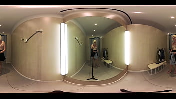 Preview 1 of Sonam Kapoor Massage - VR Try On Haul transparent clothes at the mall. Video VR 360 See thru clothes in fitting room