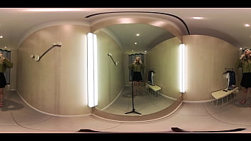 Preview 4 of Sonam Kapoor Massage - VR Try On Haul transparent clothes at the mall. Video VR 360 See thru clothes in fitting room