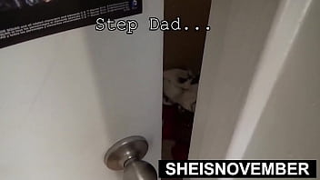 Preview 1 of Sunny Lone Pron Xxxx - My Sneaky Step Brother Watched Me Pissing And Shower Voyeur,  Wanting To Fuck Me,  Busty Blonde Ebony Step Sister Sheisnovember Fucking Her Hardcore POV Doggystyle And Cowgirl After BBC Blowjob,  Big Boobs And Nipples Out on Msnovember