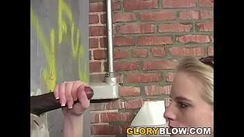 Preview 4 of Lesbian Letdown - Interracial Gloryhole Blowjob with Heather